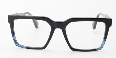 Men Eyeglasses Urban Marves Black Blue Trim  SpecSMART Eye Clinic Front View